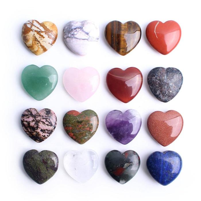 Heart Shaped Crystals Gemstones by Veasoon