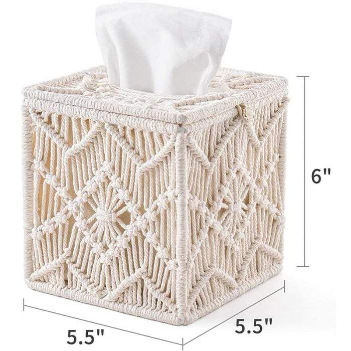 Macrame Napkin Box by Veasoon