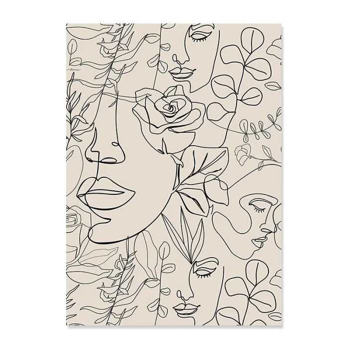 Abstract Line Drawing Boho Poster by Veasoon