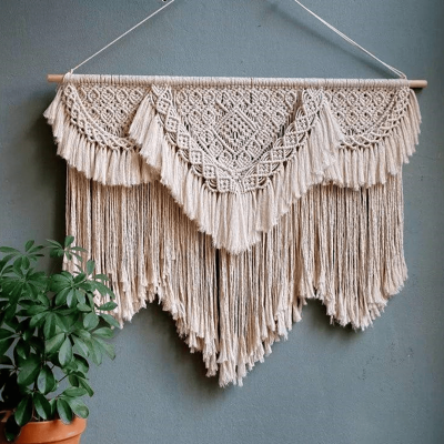 Geometric Pattern Macrame Wall Hanging by Veasoon