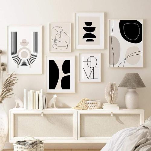 Abstract Line Nordic Posters by Veasoon
