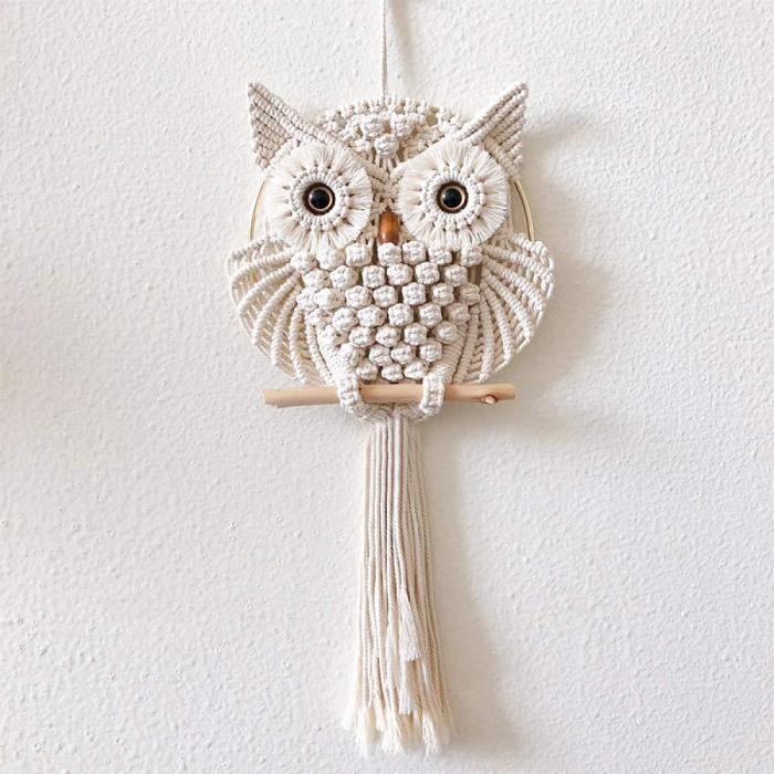 Macrame Owl Wall Hanging by Veasoon
