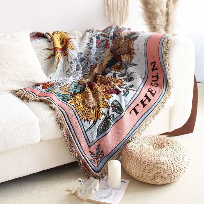 Tarot Card Throw Blanket by Veasoon