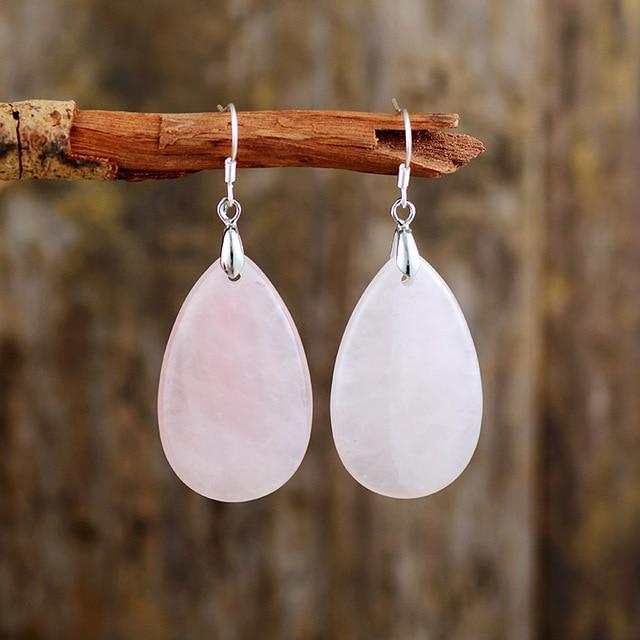 Teardrop Gemstone Dangle Earrings