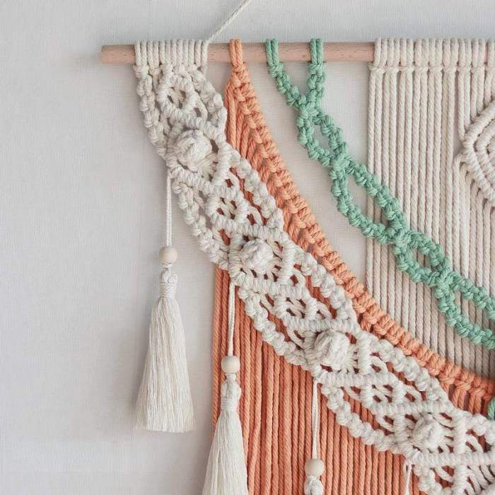Macrame Colorful Bohemian Wall Hanging by Veasoon