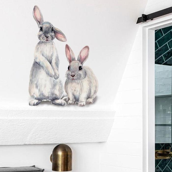 Cute Rabbits Wall Sticker by Veasoon