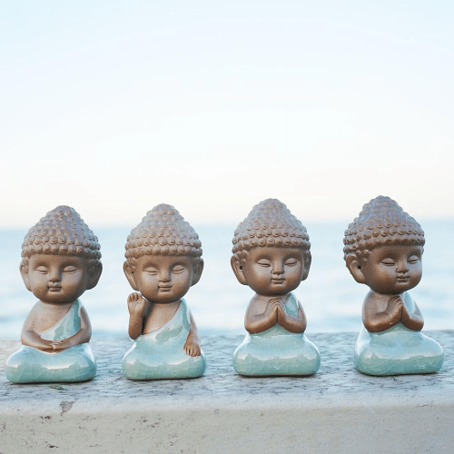 Mini Buddha Statue in Ceramic and Porcelain by Veasoon