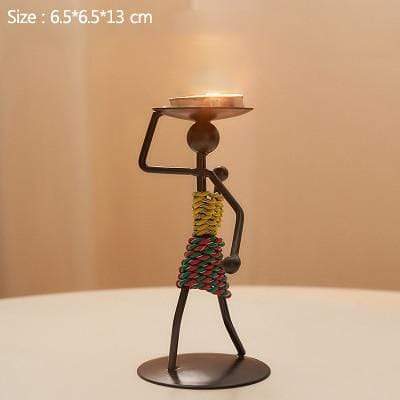 Handmade Figurines Metal Candlesticks by Veasoon