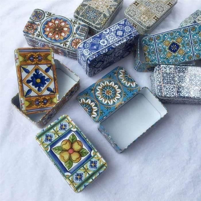 Vintage Geometric Design Organizer Box by Veasoon