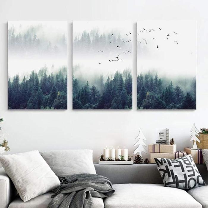3 Piece Nordic Forest Landscape Wall Art by Veasoon