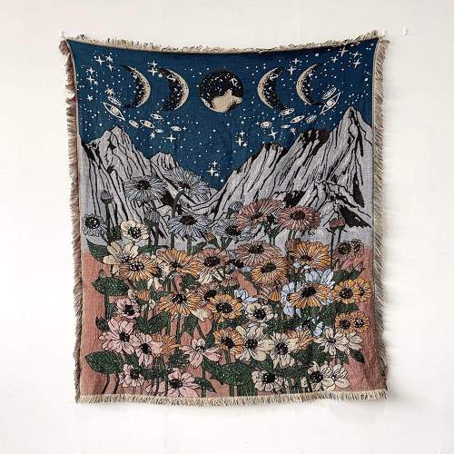 Dream Garden Throw Blanket by Veasoon