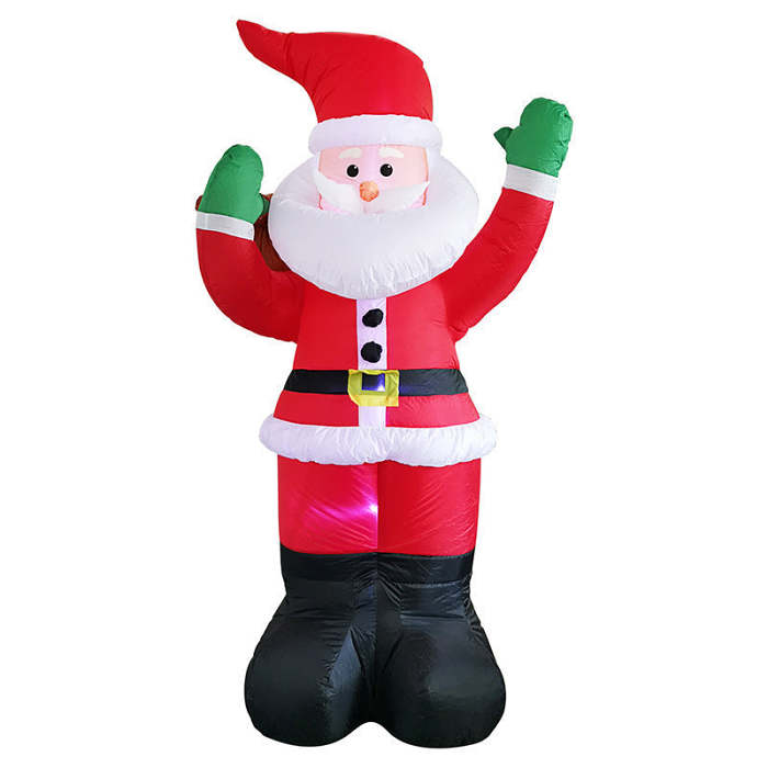 Glowing Christmas LED Santa and Snowman Inflatables by Veasoon