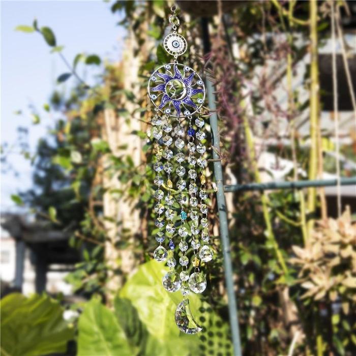 Evil Eye Sun and Moon Suncatcher by Veasoon