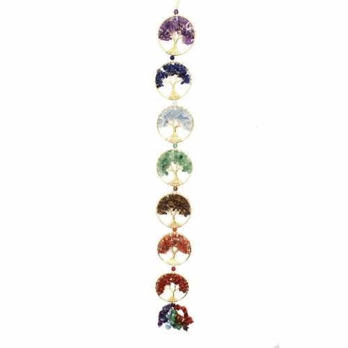 7 Chakra Tree Of Life Wall Hanging Pendant by Veasoon