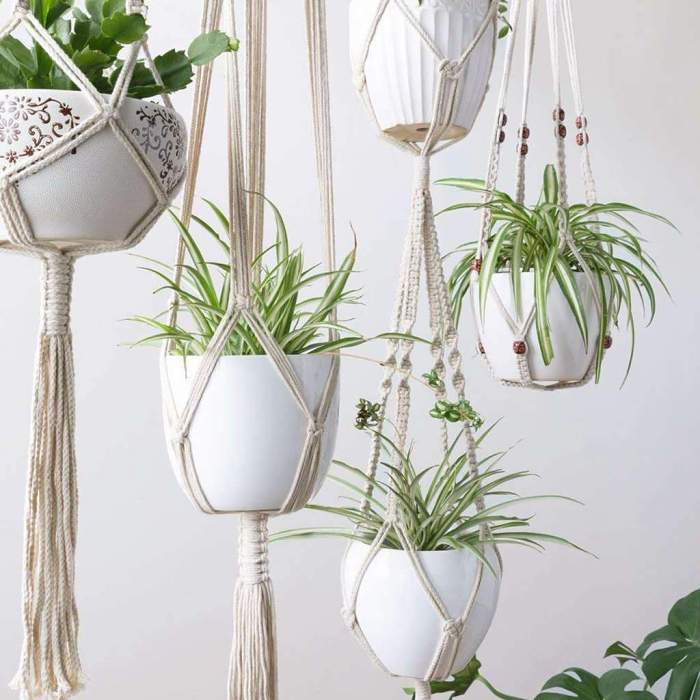 Macrame Plant Hangers Bundle by Veasoon