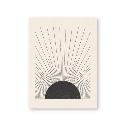 Mid-Century Black Sun Print by Veasoon