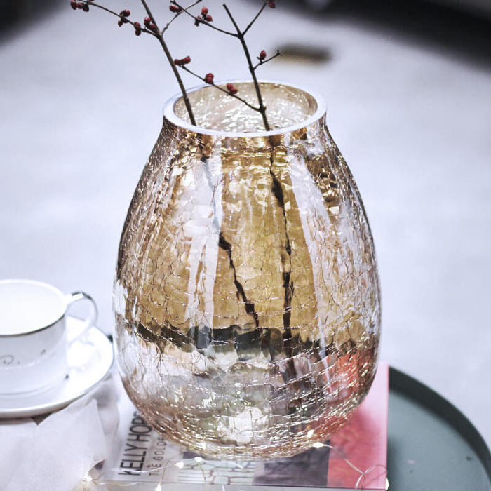 Ice Flower Glass Vase