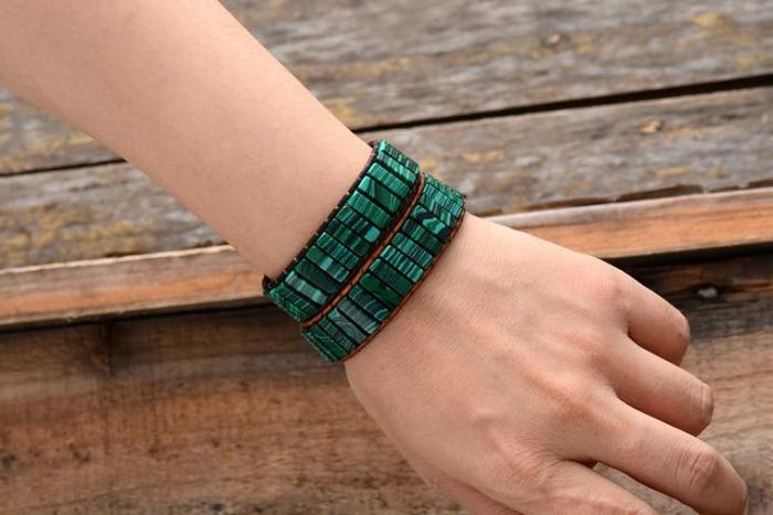 Malachite Natural Stone Wrap Bracelet