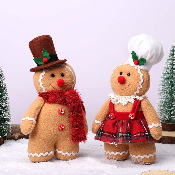 Gingerbread Man and Woman Christmas Doll by Veasoon