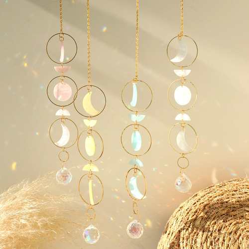 Rainbow Moon Phase Suncatcher by Veasoon