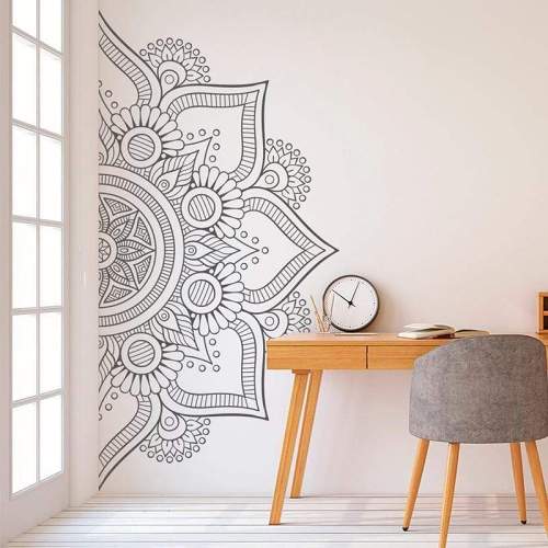 Half Mandala Wall Decal by Veasoon