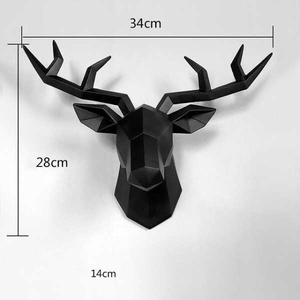 3D Deer Head Wall Statue by Veasoon