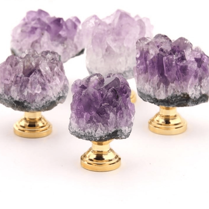 Natural Amethyst Stone Handle by Veasoon