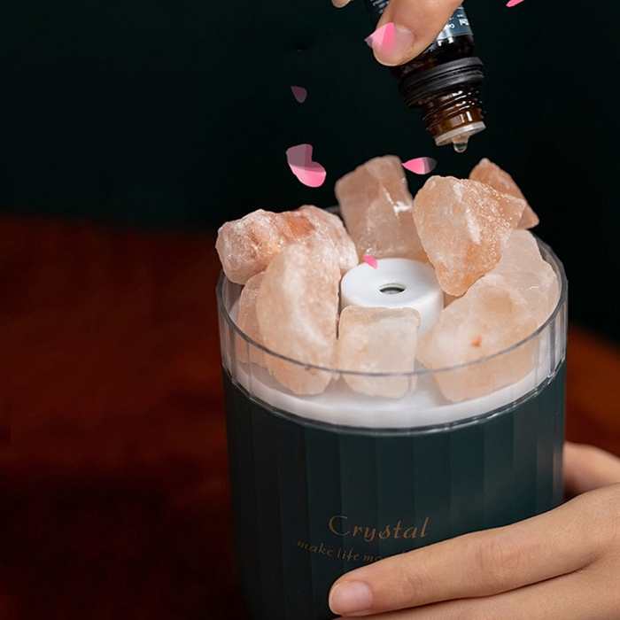 Himalayan Salt Stone Humidifier by Veasoon