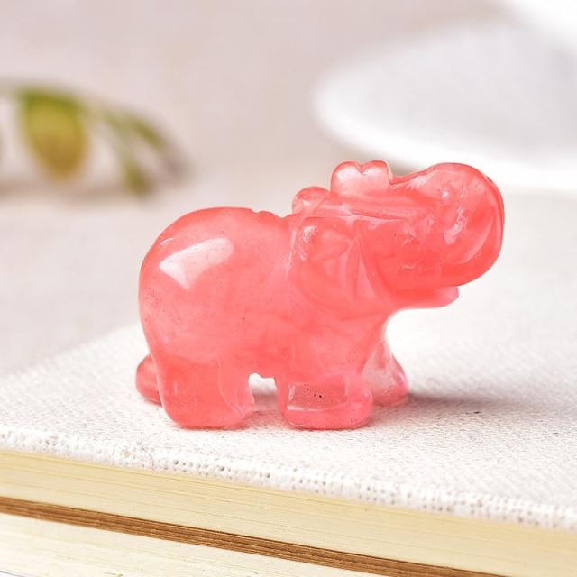 Elephant Carved Natural Crystal by Veasoon