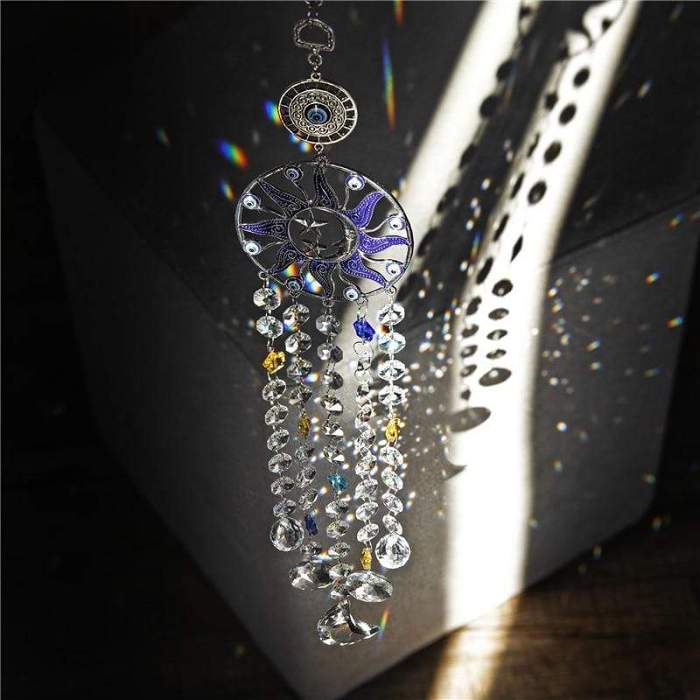 Evil Eye Sun and Moon Suncatcher by Veasoon