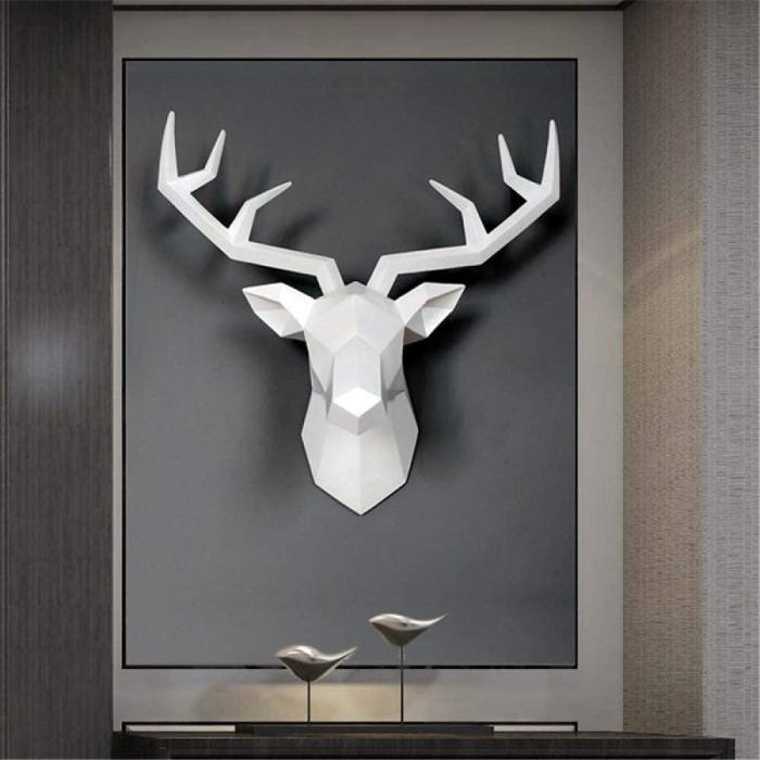 3D Deer Head Wall Statue by Veasoon