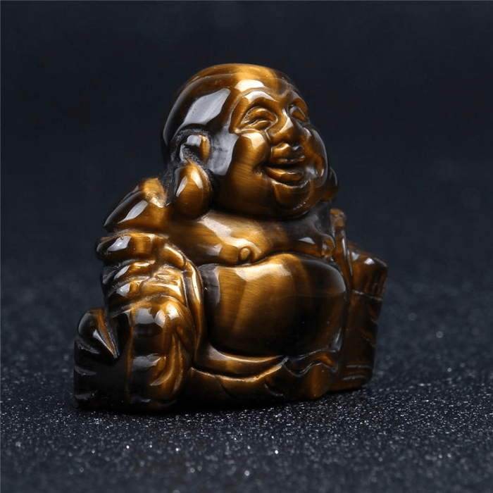 Natural Stone Carved Buddha Figurine by Veasoon