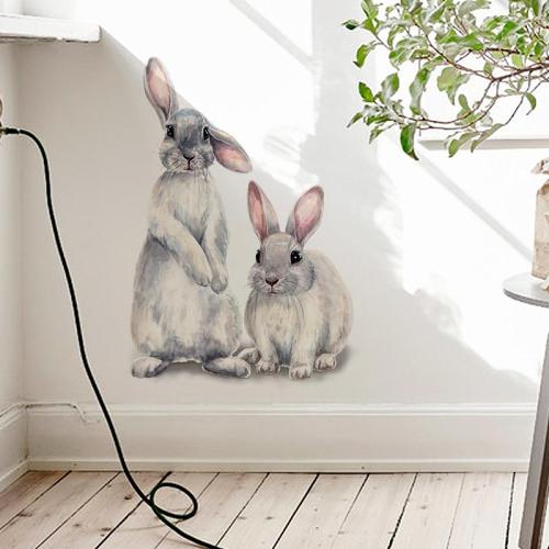 Cute Rabbits Wall Sticker by Veasoon
