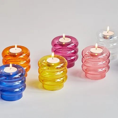 Aster Glass Candle Holder by Veasoon