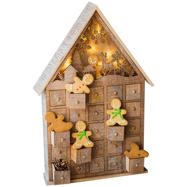 Christmas Drawer Advent Calendar Gift House by Veasoon