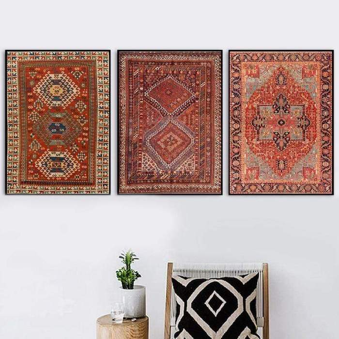 Oriental Pattern Wall Poster by Veasoon