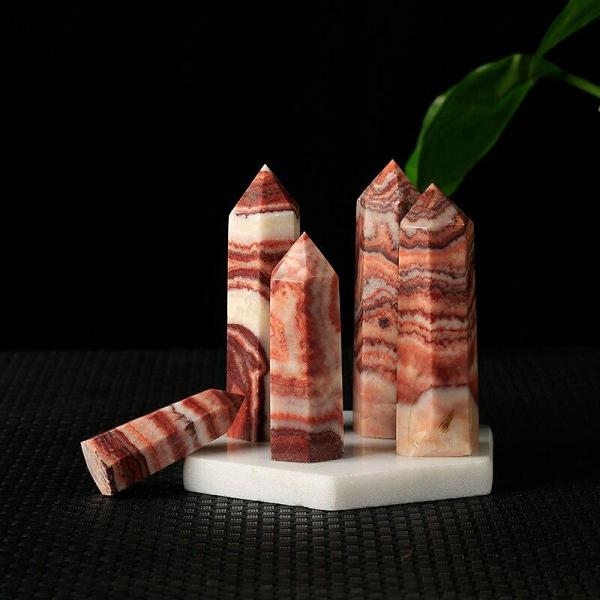 Rhodochrosite Crystal Point Tower by Veasoon
