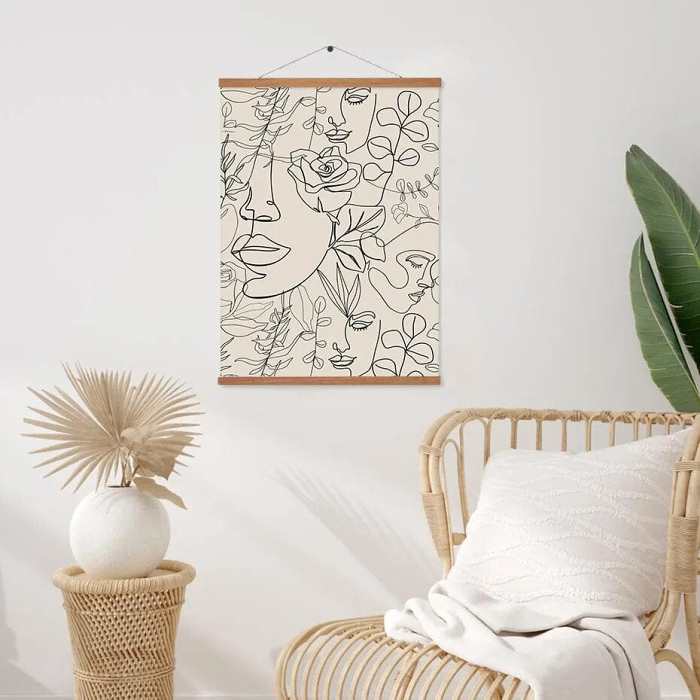 Abstract Line Drawing Boho Poster by Veasoon