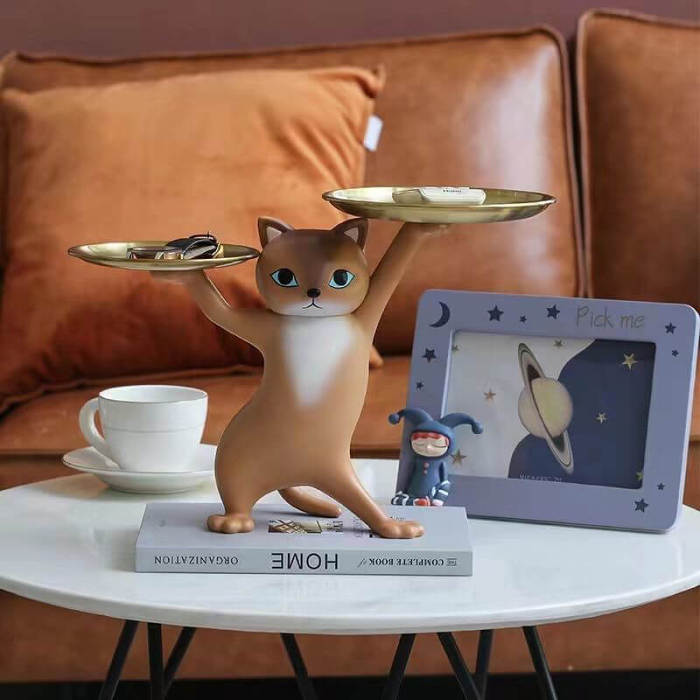 Cute Cat Resin Storage Decorations