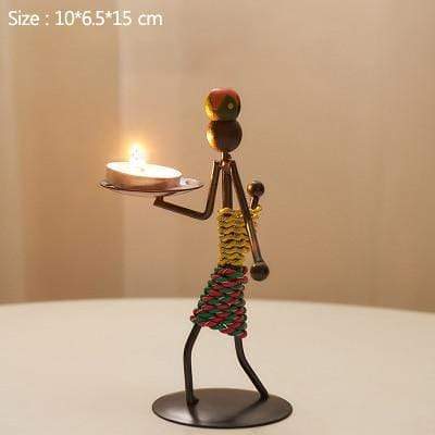 Handmade Figurines Metal Candlesticks by Veasoon