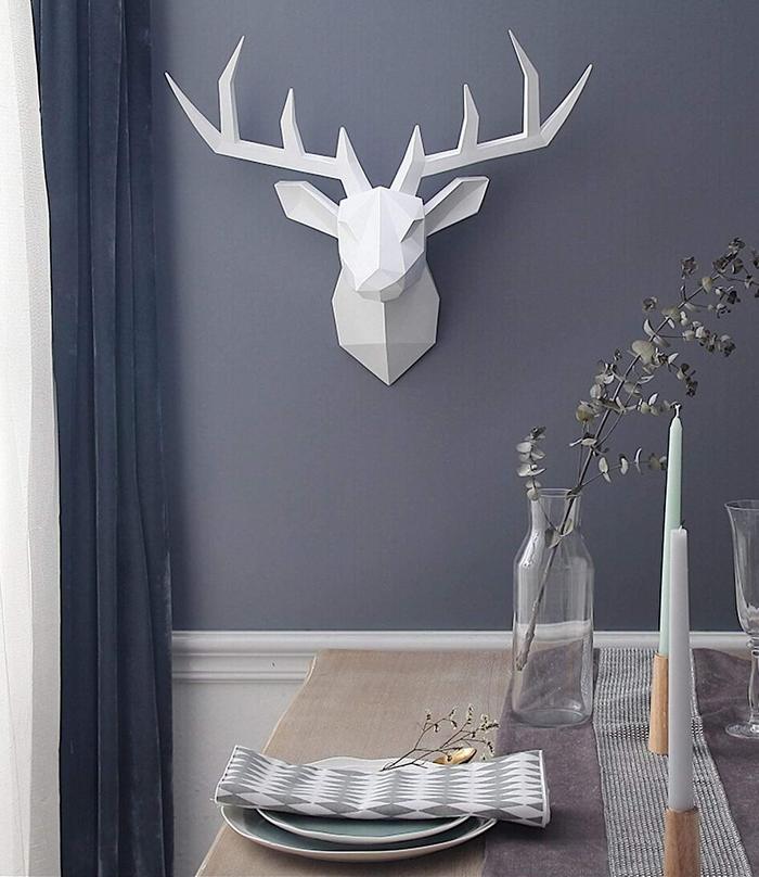 3D Deer Head Wall Statue by Veasoon
