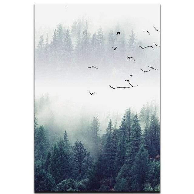 3 Piece Nordic Forest Landscape Wall Art by Veasoon