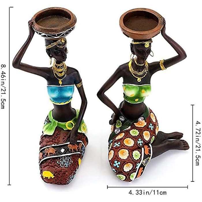 African Woman Candle Holder by Veasoon