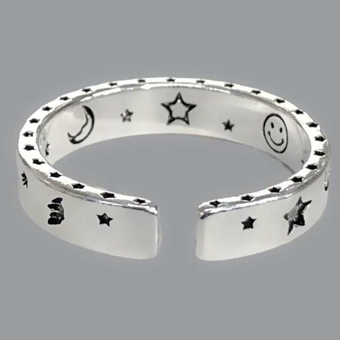 S925 Sterling Silver Celestial Ring