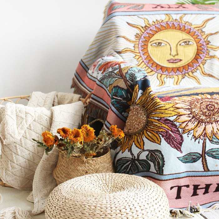 Tarot Card Throw Blanket by Veasoon