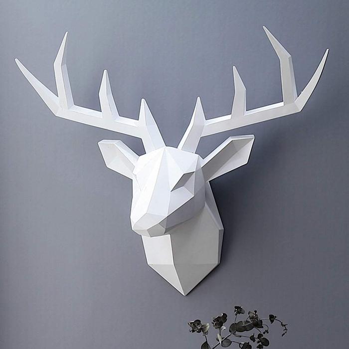 3D Deer Head Wall Statue by Veasoon
