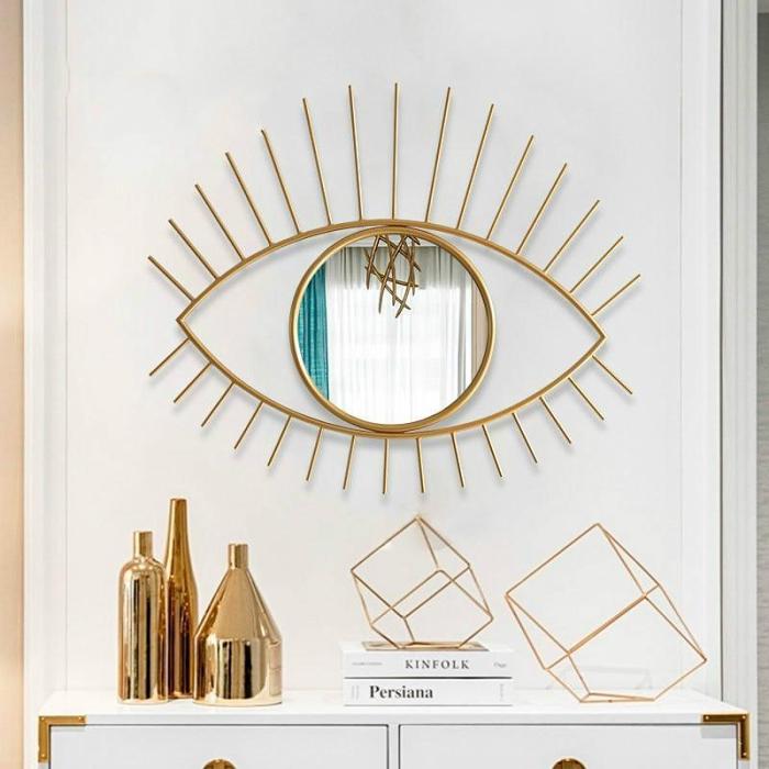 Gilt Eye Glam Accent Mirror by Veasoon