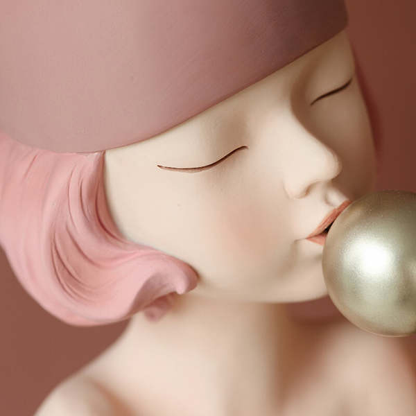 Modern Girl Resin Storage Decoration