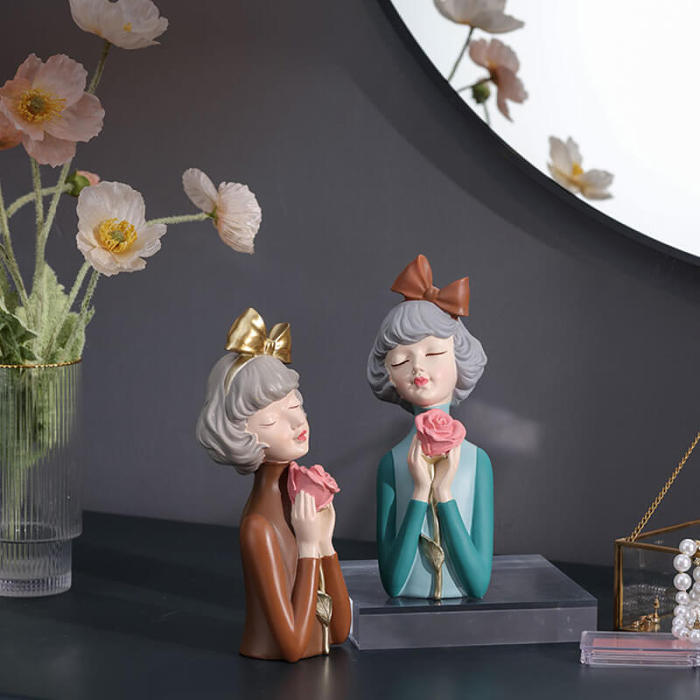 Flower Girl Resin Decoration
