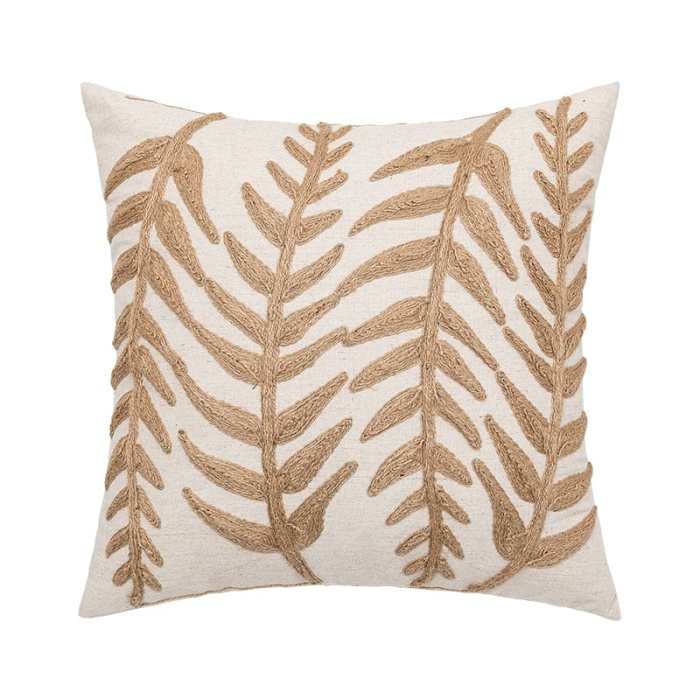 Embroidery Leaves Cushion Covers by Veasoon